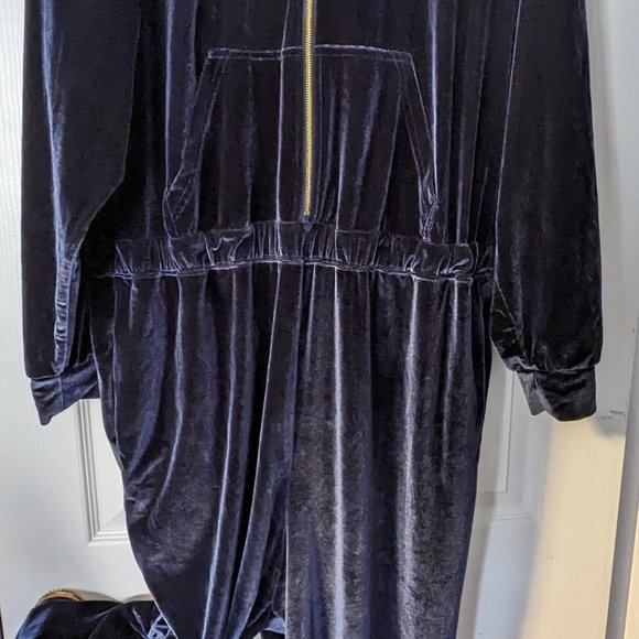 Fabletics Velour Zip-Up Wide Leg Onesie - Picture 4 of 6